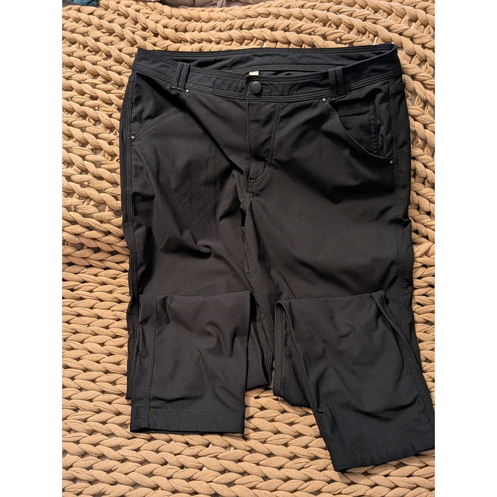 Lululemon Athletica Womens Black Technical Straight Leg Pants Size 8 Polyester